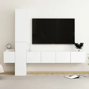 vidaXL Vidaxl Ensemble De Meubles Tv 5 Pcs Blanc Bois D'ingénierie