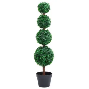 Comparateur de prix : vidaXL Plante de buis artificiel avec pot Forme de boule Vert 90 cm