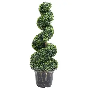 Comparateur de prix : vidaXL Plante de buis artificiel en spirale avec pot Vert 100 cm