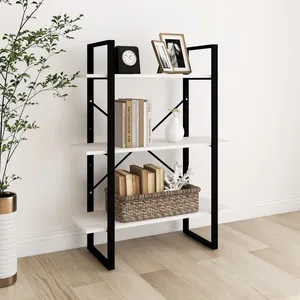 Comparateur de prix : vidaXL Bibliothèque à 3 niveaux Blanc 80x30x105 cm Bois de pin massif
