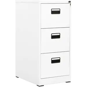 vidaXL Classeur Blanc 46x62x102,5 cm Acier pas cher