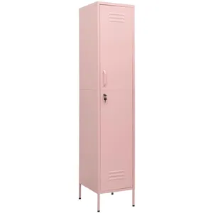 vidaXL Armoire à casiers Rose 35x46x180 cm Acier pas cher