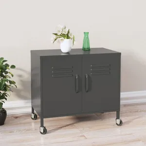 vidaXL Armoire de rangement Anthracite 60x35x56 cm Acier pas cher