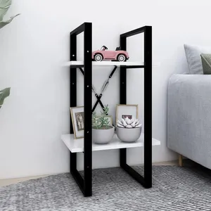 Comparateur de prix : vidaXL Bibliothèque à 2 niveaux Blanc 40x30x70 cm Aggloméré