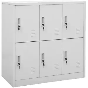 vidaXL Armoire à casiers Gris clair 90x45x92,5 cm Acier pas cher