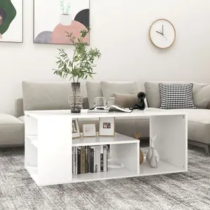 Comparateur de prix : vidaXL Table basse blanc 100x50x40 cm bois d'ingénierie 806921