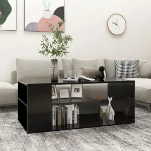 vidaXL Vidaxl Table Basse Noir 100x50x40 Cm Bois D'ingénierie pas cher