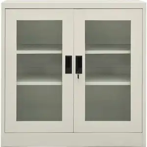 Comparateur de prix : vidaXL Armoire de bureau Gris clair 90x40x90 cm Acier