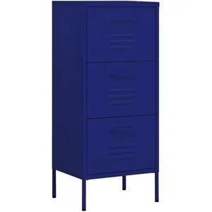vidaXL Armoire de rangement Bleu marine 42,5x35x101,5 cm Acier