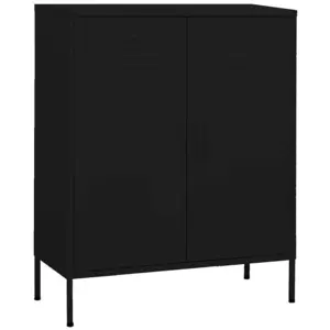 Comparateur de prix : vidaXL Armoire de rangement Noir 80x35x101,5 cm Acier