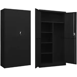 Comparateur de prix : vidaXL Armoire à casiers Noir 90x40x180 cm Acier