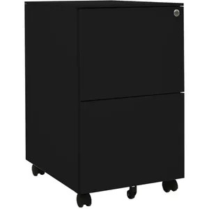 Comparateur de prix : vidaXL Classeur mobile Noir 39x45x67 cm Acier
