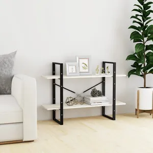 Comparateur de prix : vidaXL Bibliothèque à 2 niveaux Blanc 100x30x70 cm Bois de pin massif