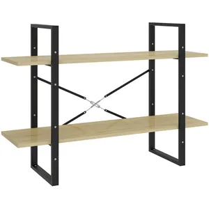 Comparateur de prix : vidaXL Bibliothèque à 2 niveaux Chêne sonoma 100x30x70 cm Aggloméré