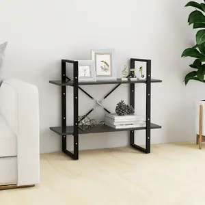 vidaXL Bibliothèque à 2 niveaux Gris 80x30x70 cm Aggloméré