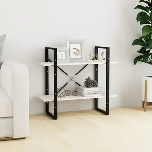 Comparateur de prix : vidaXL Bibliothèque à 2 niveaux Blanc 80x30x70 cm Bois de pin massif