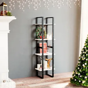 Comparateur de prix : vidaXL Bibliothèque à 4 niveaux Blanc 40x30x140 cm Bois de pin massif