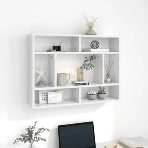 Comparateur de prix : vidaXL Étagère murale Blanc 75x16x55 cm Bois d’ingénierie