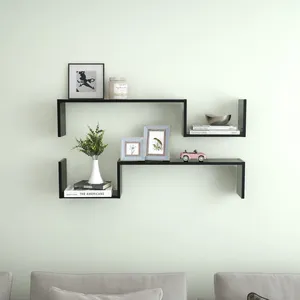 Comparateur de prix : vidaXL Vidaxl Étagères Murales 2 Pcs Noir 100x15x20 Cm Bois D'ingénierie