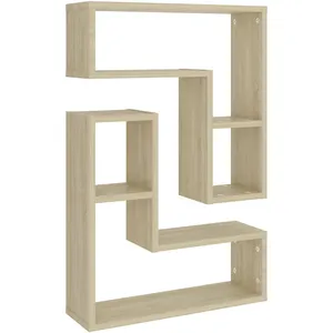 vidaXL Étagères murales 2pcs chêne sonoma 50x15x50cm bois d'ingénierie pas cher
