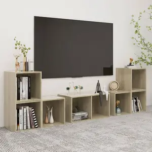 vidaXL Ensemble de meubles TV 6 pcs Chêne sonoma Bois d'ingénierie 3080054 pas cher