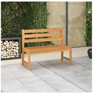 vidaXL Banc de jardin 114 cm Bois de teck solide pas cher