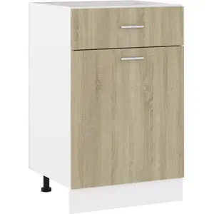 Comparateur de prix : vidaXL Armoire de plancher tiroir Chêne sonoma 50x46x81,5 cm Aggloméré