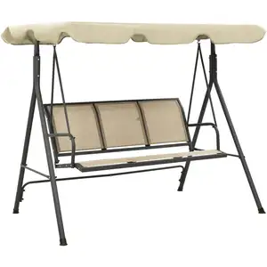Comparateur de prix : vidaXL Balancelle de jardin avec baldaquin Anthracite et sable