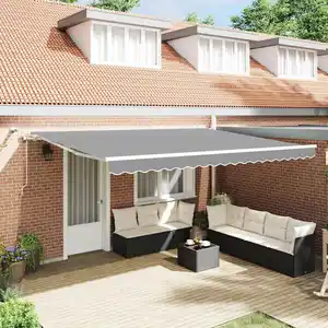 vidaXL Auvent Blanc 5 X 3 M Métal pas cher
