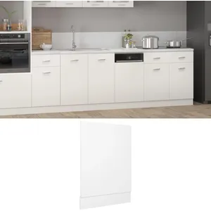 Comparateur de prix : vidaXL Panneau de lave-vaisselle Blanc 45x3x67 cm Aggloméré