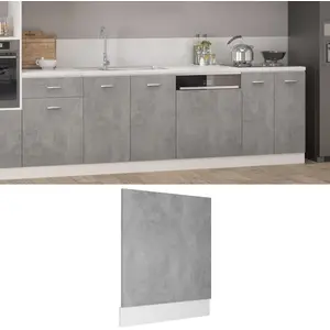 Comparateur de prix : vidaXL Panneau de lave-vaisselle Gris béton 59,5x3x67 cm Aggloméré