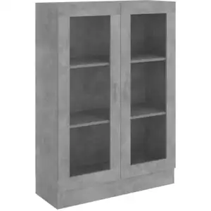 Comparateur de prix : vidaXL Armoire à vitrine Gris béton 82,5x30,5x115 cm Bois d'ingénierie