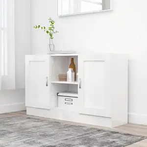 vidaXL Buffet Blanc 120x30,5x70 cm Aggloméré pas cher