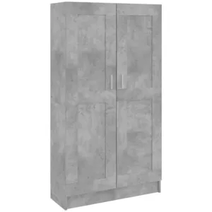 vidaXL Bibliothèque Gris béton 82,5x30,5x150 cm Aggloméré pas cher