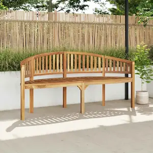 Comparateur de prix : vidaXL Banc de jardin en forme de banane 180 cm bois de teck solide