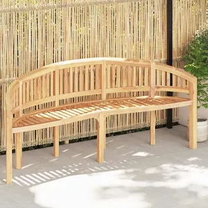 Comparateur de prix : vidaXL Banc de jardin en forme de banane 200 cm bois de teck solide