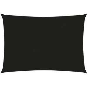 vidaXL Voile d'ombrage 160 g/m² Noir 3x4,5 m PEHD pas cher
