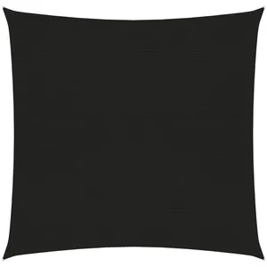 vidaXL Voile d'ombrage 160 g/m² Noir 3,6x3,6 m PEHD pas cher