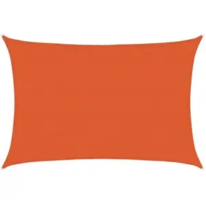 vidaXL Voile d'ombrage 160 g/m² rectangulaire orange 4x5 m PEHD pas cher