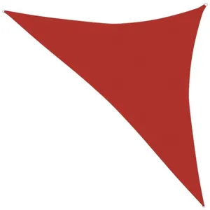 vidaXL Voile d'ombrage 160 g/m² Rouge 3,5x3,5x4,9 m PEHD pas cher