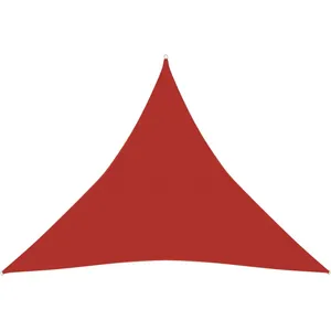 vidaXL Voile d'ombrage 160 g/m² Rouge 4x4x4 m PEHD pas cher
