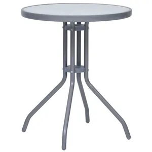 vidaXL Table jardin Gris clair Ø60 cm pas cher