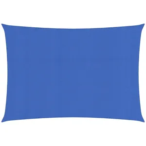 vidaXL Voile d'ombrage 160 g/m² rectangulaire bleu 4x6 m PEHD pas cher