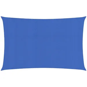 vidaXL Voile d'ombrage 160 g/m² rectangulaire bleu 4x7 m PEHD pas cher