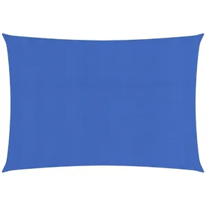 vidaXL Voile d'ombrage 160 g/m² rectangulaire bleu 5x7 m PEHD pas cher
