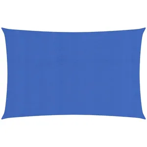 vidaXL Voile d'ombrage 160 g/m² Bleu 2x5 m PEHD pas cher