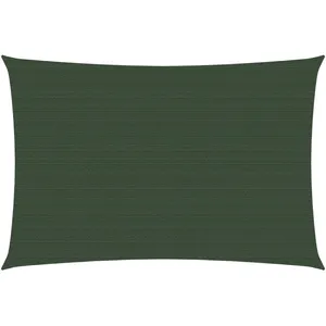 vidaXL Voile d'ombrage 160 g/m² Vert foncé 6x7 m PEHD
