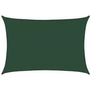 vidaXL Voile d'ombrage 160 g/m² Vert foncé 5x7 m PEHD pas cher