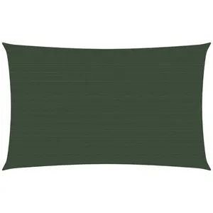 vidaXL Voile d'ombrage 160 g/m² Vert foncé 2,5x5 m PEHD pas cher