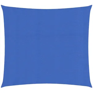 vidaXL Voile d'ombrage 160 g/m² carré bleu 4x4 m PEHD pas cher